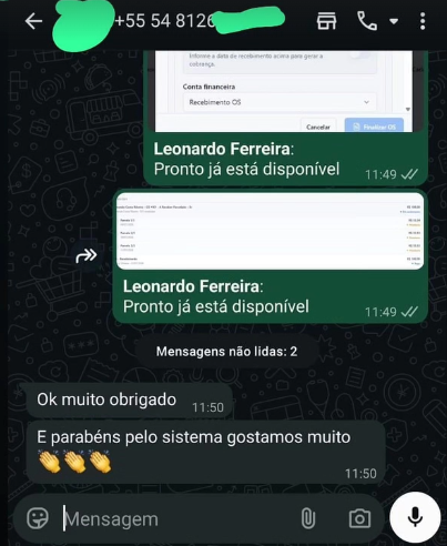 Depoimento de cliente do OS Agenda